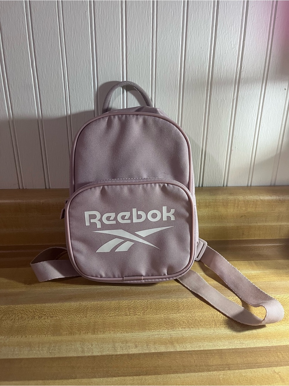 Reebok Dusty Pink Mini Backpack with White Logo